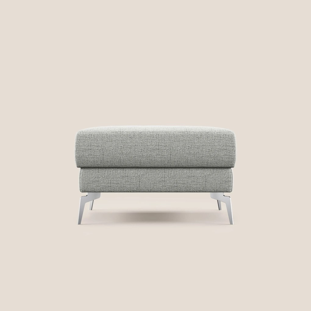 Star Pouf con piedini alti in tessuto impermeabile fiammato T03 grigio chiaro
