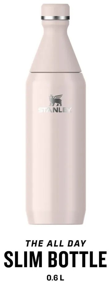 Bottiglia termica rosa chiaro in acciaio inox 600 ml All Day Slim Bottle Rose Quartz – Stanley