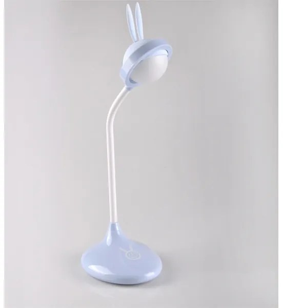 Lampada touch LED per bambini RABBIT LED/0,4W/5V 3000/6500K blu + USB