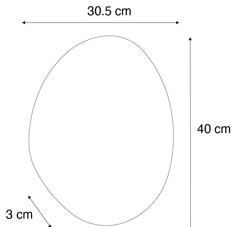 Specchio da bagno di design 40 cm con LED IP44 - Biba