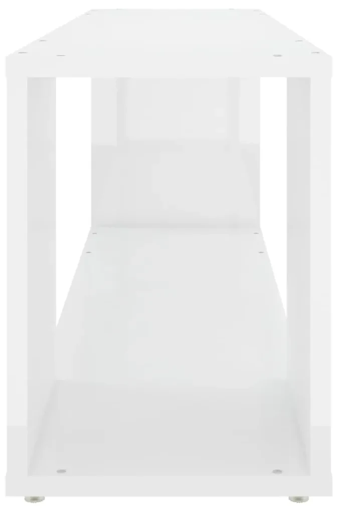 Mobile tv bianco lucido 100x24x32 cm in truciolato