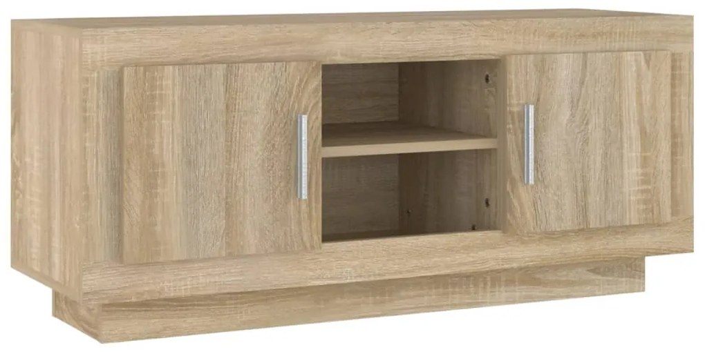 Mobile porta tv rovere sonoma 102x35x45 cm in legno multistrato