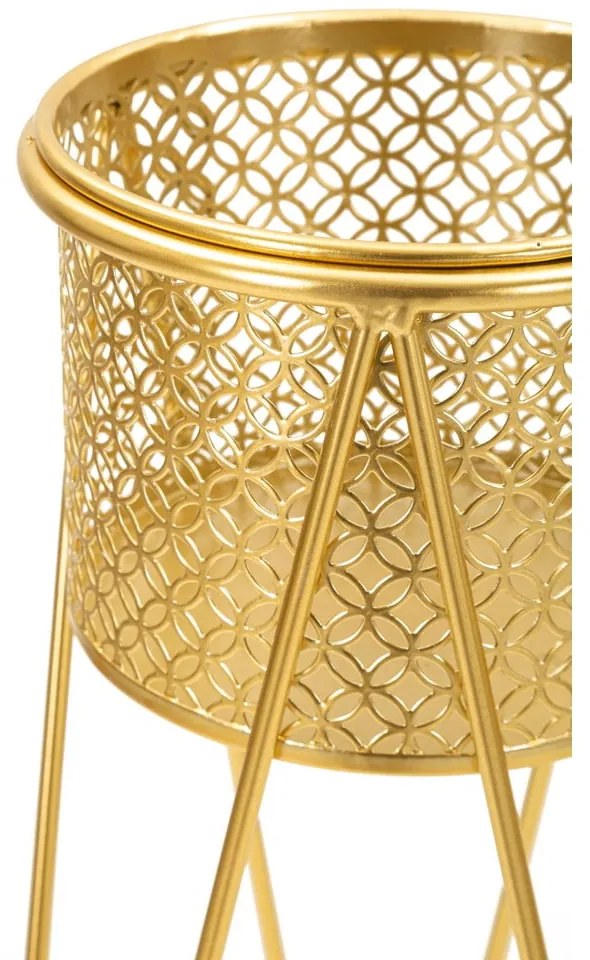 Set di 2 piedistalli per piante in metallo ø 20 cm altezza 46 cm Nat - Mauro Ferretti