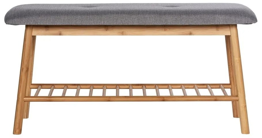 Scarpiera in bambù con panca in colore naturale Bahari - Wenko