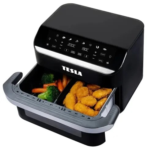 TESLA Electronics AirCook - Friggitrice ad aria digitale duale 10 l 2400W/230V