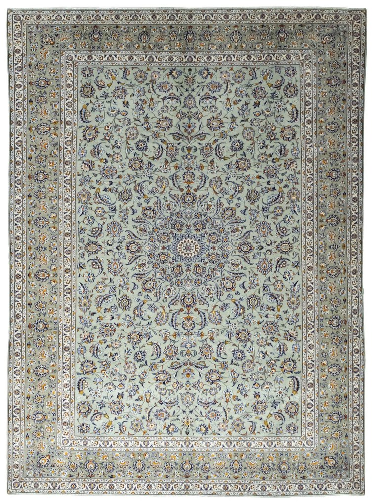 Kashan Tappeto persiano 300 x 420 Verde (Iran) Annodato A Mano