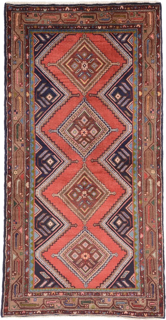 Hamedan Tappeto persiano 100x200 (Iran) Annodato A Mano
