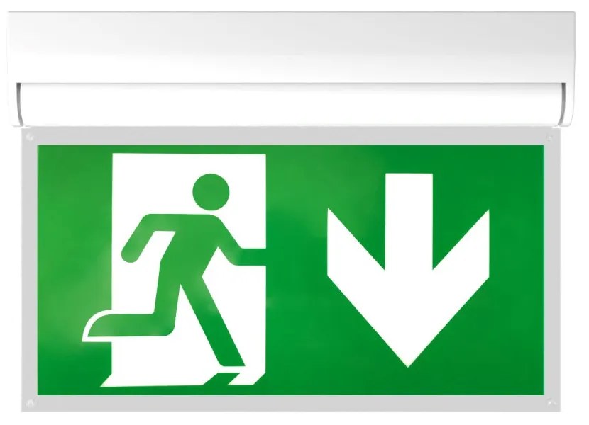 Lampada Emergenza a Bandiera, 3h, S.E S.A Cinema Mode - Bianca o nera Colore Bianco Freddo 6.000K, Colore del corpo Bianco