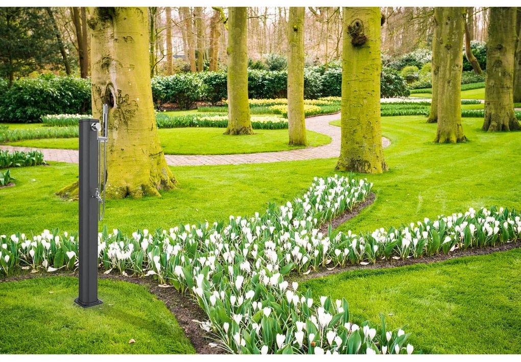 Fontana a colonna JG180/7016 in alluminio H 115 cm, 18.5 x 20 cm