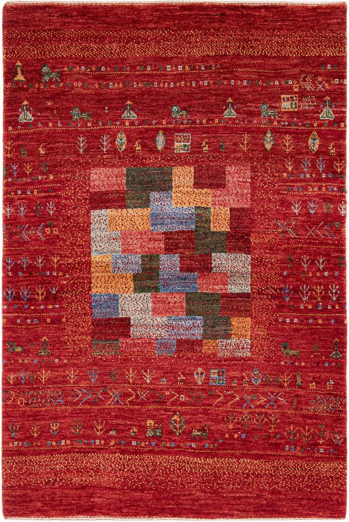 Loribaft Tappeto persiano 160 x 100 Rosso (Iran) Annodato A Mano
