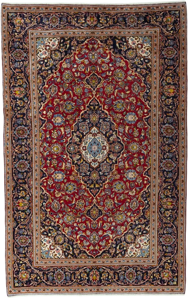 Kashan Tappeto persiano 200x320 Rosso (Iran) Annodato A Mano