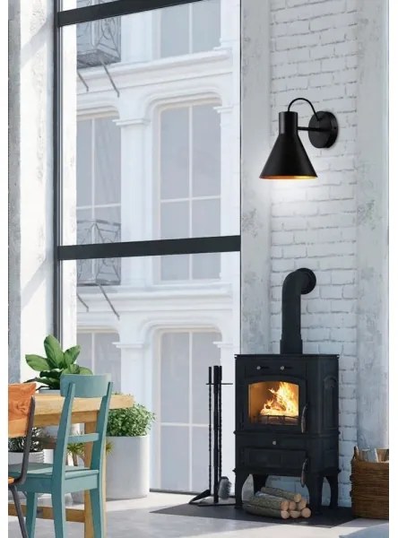 Applique MORE 1xE27/40W/230V nero