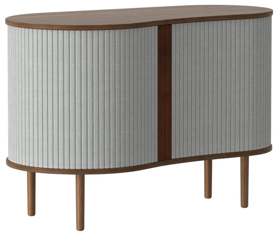 Cassettiera bassa grigio-marrone con ante scorrevoli in rovere 100x67 cm Audacious - UMAGE