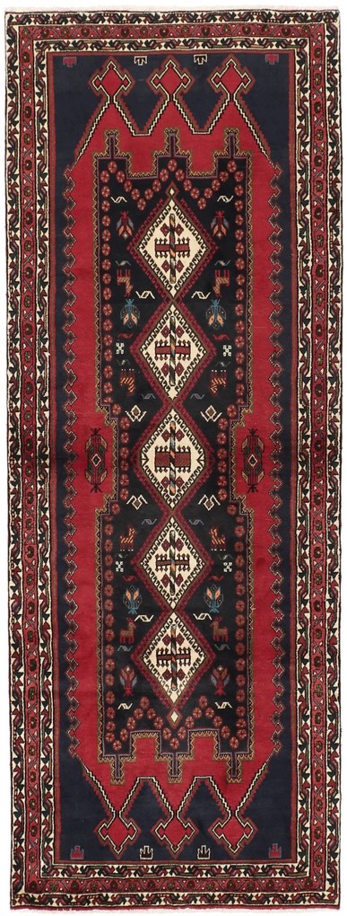 Afshar Tappeto 110 x 280 (Iran) Annodato A Mano