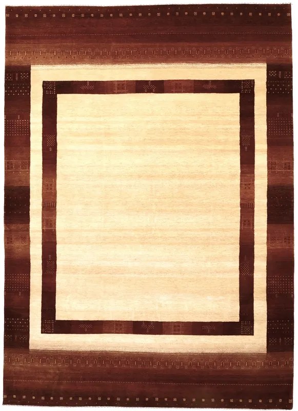Loribaft Tappeto 350x250 Beige (Indian) Annodato A Mano