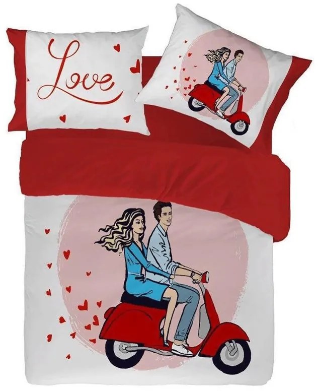 Completo Lenzuola Copriletto Matrimoniale Pierre Cardin in Stampa Digitale 4D Vespa