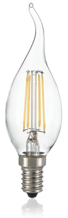 10 Lampadine Led Colpo Di Vento E14 4 Watt 3000K 400 Lm Dimmerabile Trasparente