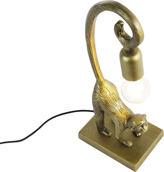 Lampada da tavolo vintage in ottone - Animal Monkey Hale