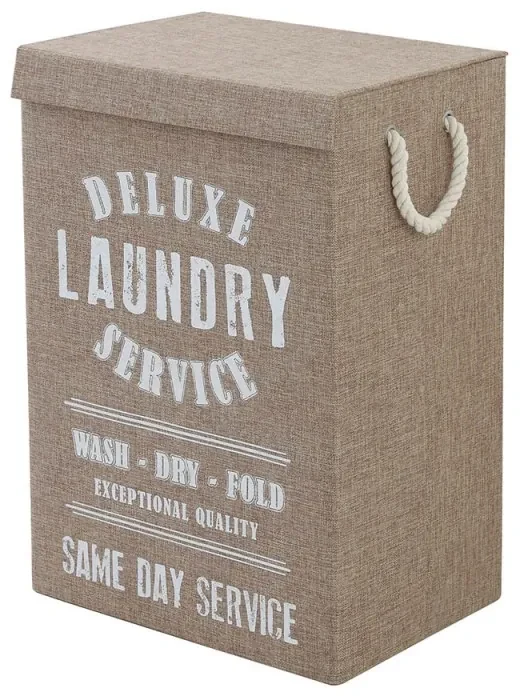 Cesto Portabiancheria stile industry con Strappo in colore Beige