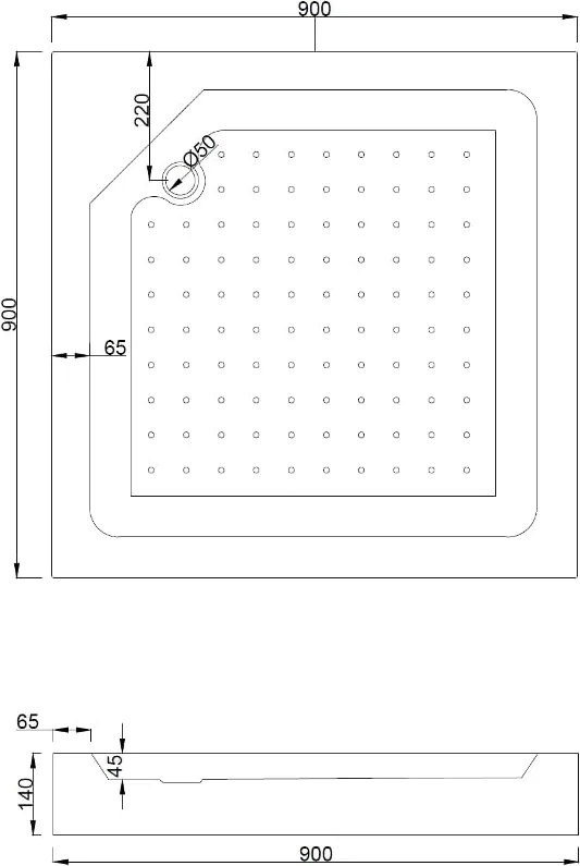 Mexen Rio cabina doccia quadrata 90 x 90 cm, trasparente, cromo + piatto doccia Rio, bianco - 860-090-090-01-00-4510