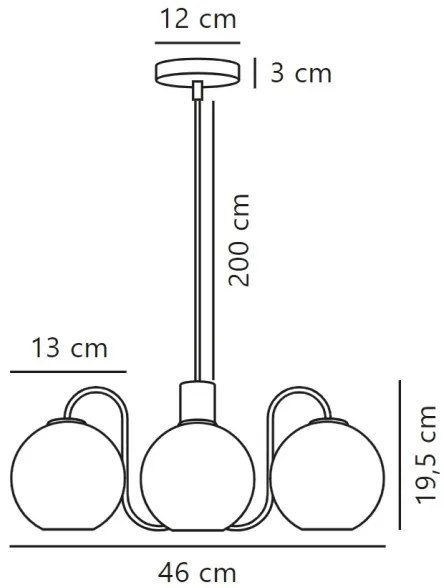 Nordlux - Lampadario a sospensione con filo FRANCA 4xE14/40W/230V