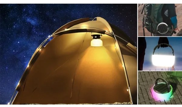 Immax 08493L - Lampada portatile a LED RGB ricaricabile a energia solare LED/10W/5V 3600 mAh IP65