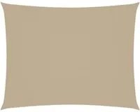 Parasole a Vela Oxford Rettangolare 4x5 m Beige 135161