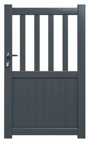 Portoncino GARDENGATE Zorn grigio in alluminio antracite H 140 x L 100 cm