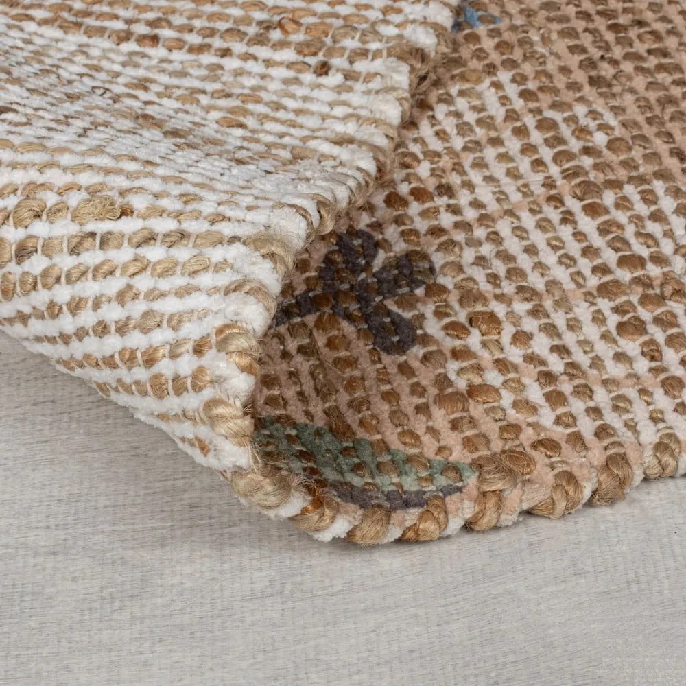 Passatoia di colore naturale in misto iuta tessuta a mano 60x230 cm Arriana – Flair Rugs