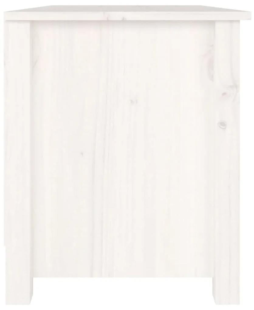 Scarpiera Bianca 70x38x45,5 cm in Legno Massello di Pino