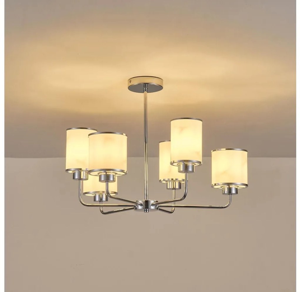 Lampadario a sospensione con supporto rigido 6xE27/60W/230V