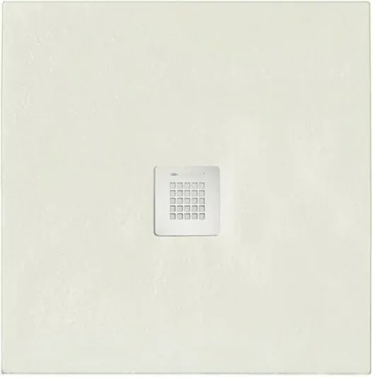 Piatto doccia 80x80 in marmoresina effetto pietra beige riducibile Ten