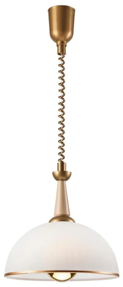 Lampadario a scomparsa CHIARA 1xE27/60W/230V beige/faggio