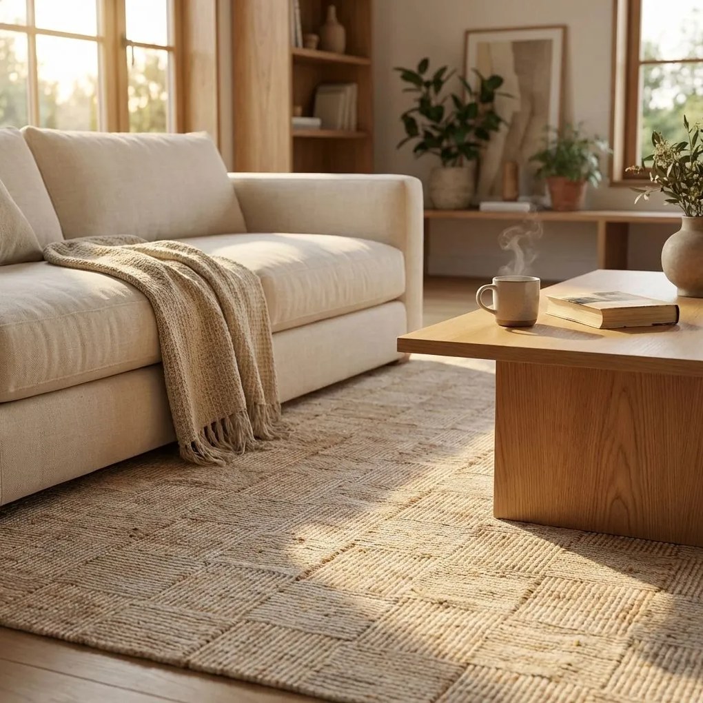 SALAMANCA - tappeto in lana avorio con decoro