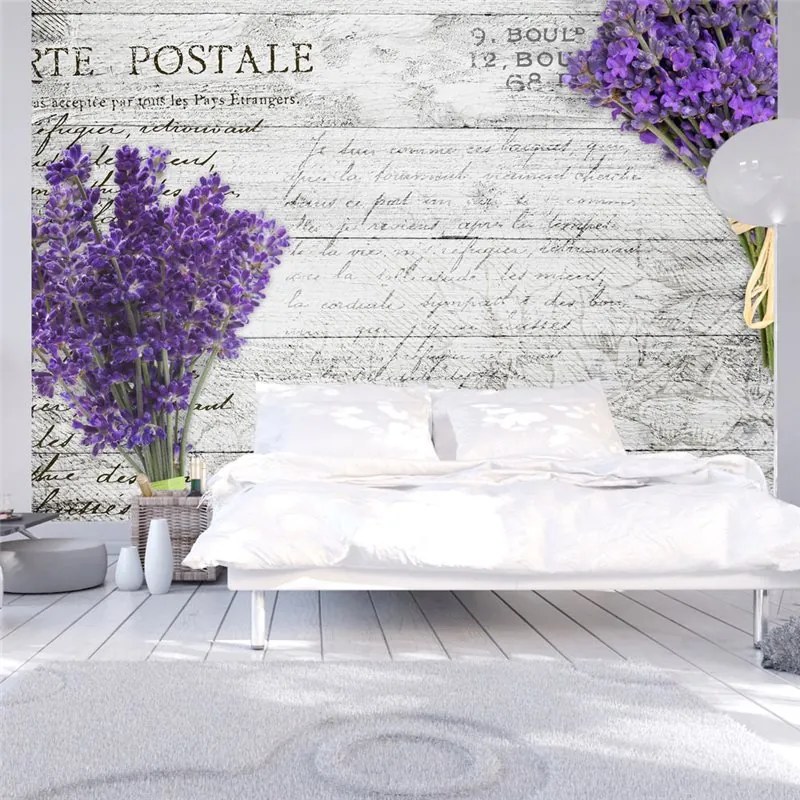 Fotomurale  Lavender postcard  Colore Grigio, Dimensioni e Misure 300x210