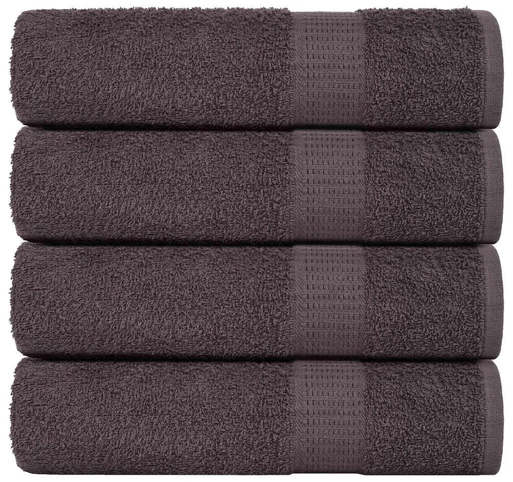 Asciugamani Doccia 4 Pz Antracite 70x140cm 360 G/m² 100% Cotone /