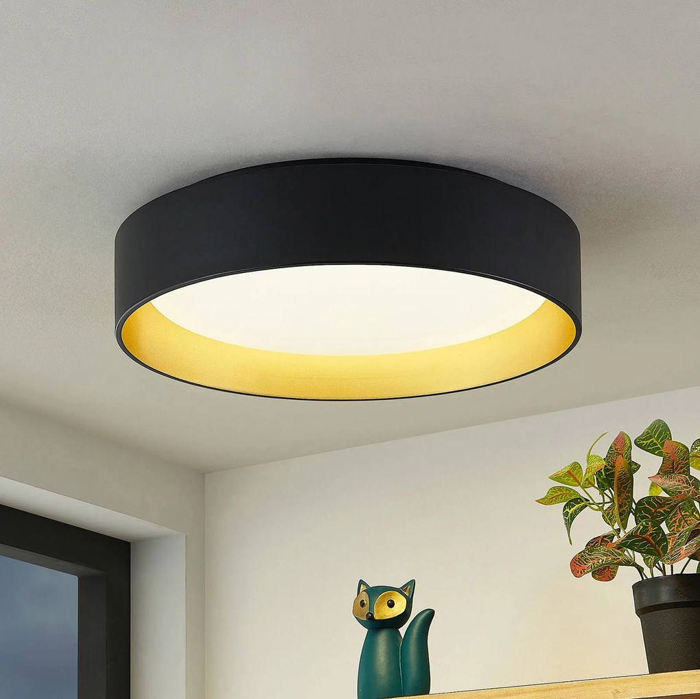 Lindby Gracjan Plafoniera LED CCT oro nero