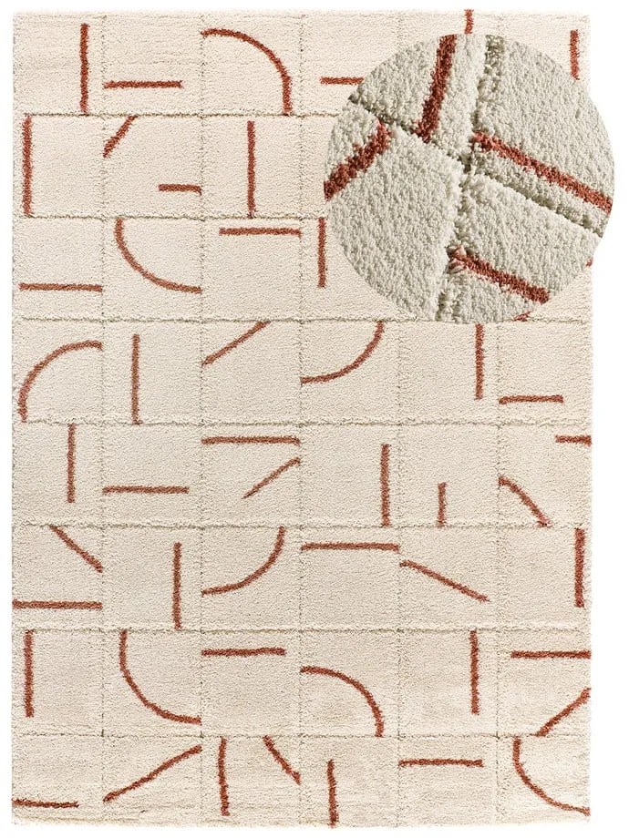 Tappeto color mattone/color crema 160x230 cm Brenda – Universal