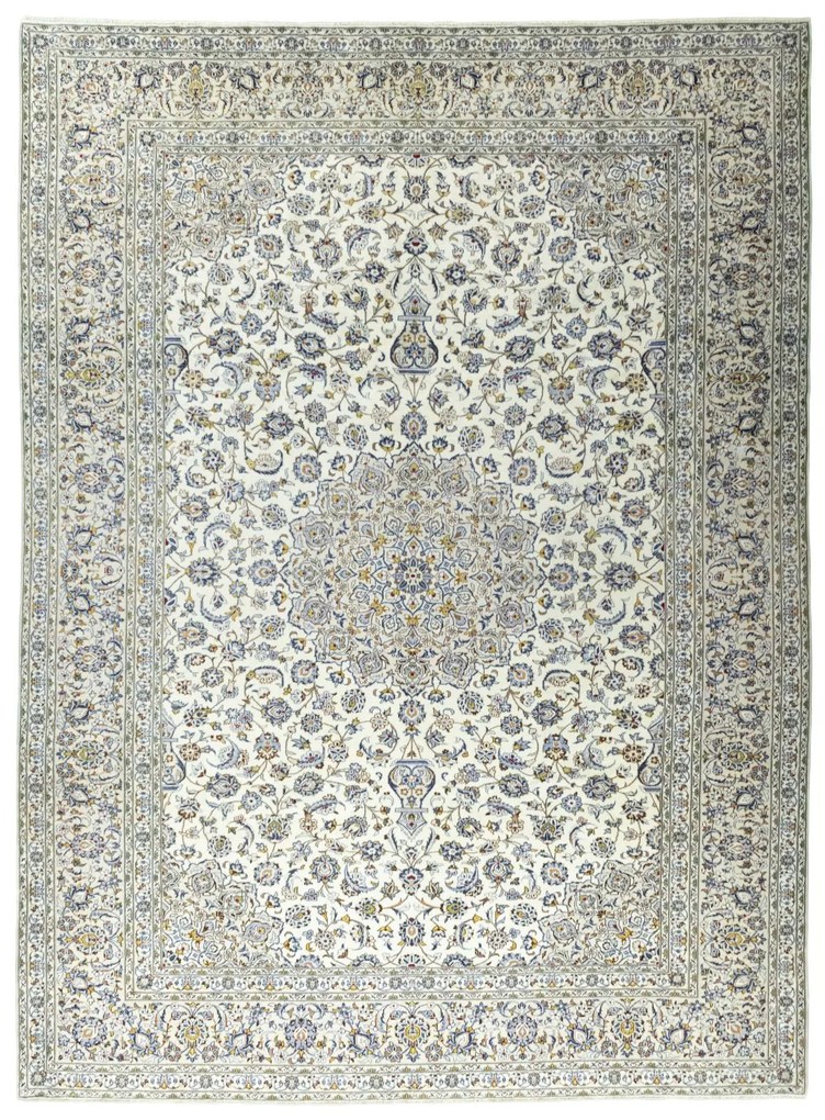 Kashan Tappeto persiano 410 x 300 Beige (Iran) Annodato A Mano