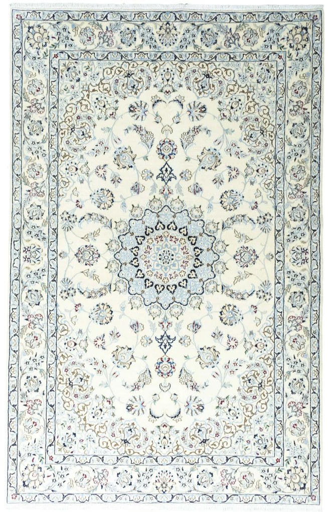 Nain Tappeto persiano 240 x 150 Beige (Iran) Annodato A Mano