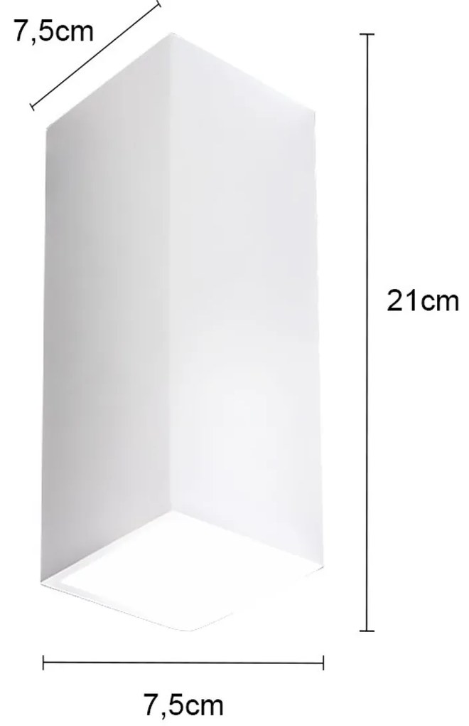 Applique in Gesso 2 Lampade GU10 da parete