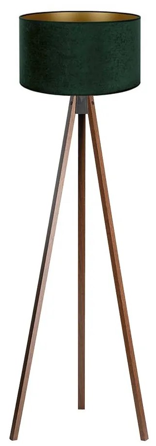 Brilagi - Lampada con piedistallo VELVET 1xE27/60W/230V wenge/verde