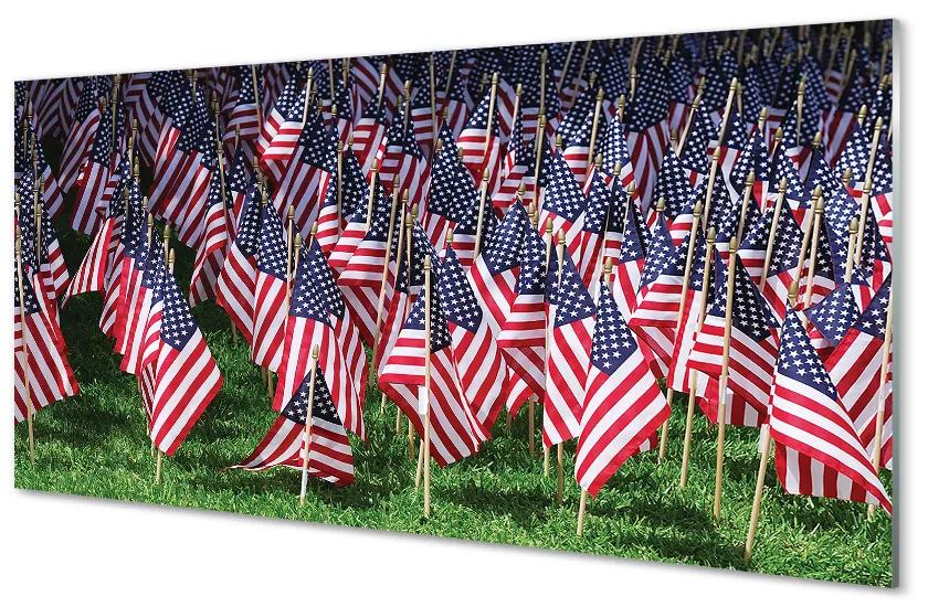 Pannello paraschizzi cucina Bandiere degli Stati Uniti d'America 100x50 cm