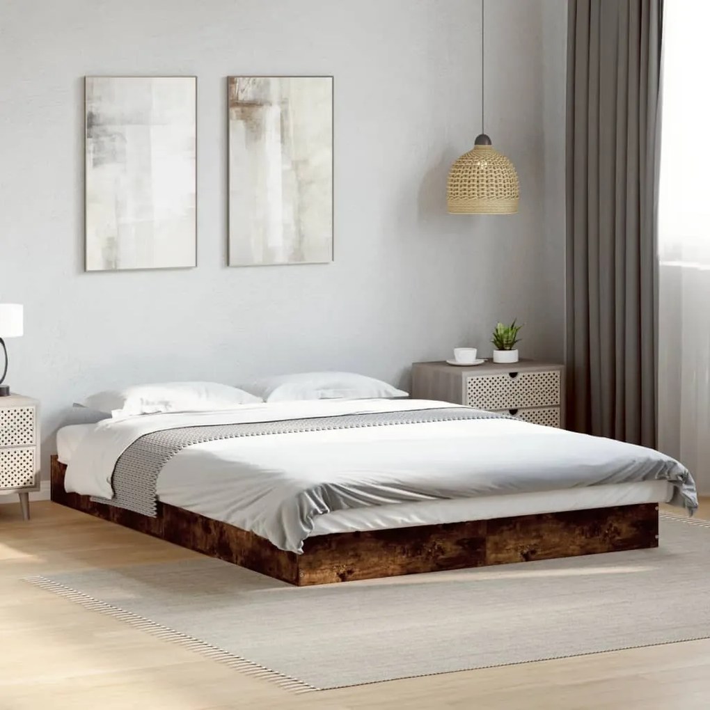 Giroletto Senza Materasso Rovere Fumo 120x190 Cm İn Truciolato /