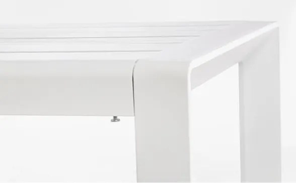 Salotto Angolare Da Esterno In Alluminio Con Cuscini E Tavolino Konnor Bianco Bizzotto