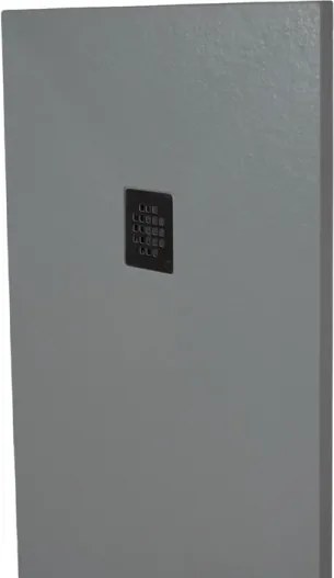 Piatto doccia in mineralmarmo 70x120 cm grigio chiaro effetto pietra con griglia e piletta sifonata