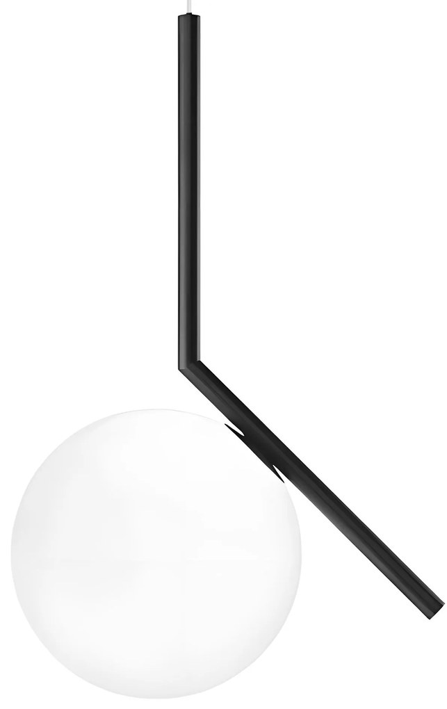 Lampada Da Soffitto Pensile Di Vetro Palla Oro Bianco Oro G107-1W BLACK WHITE