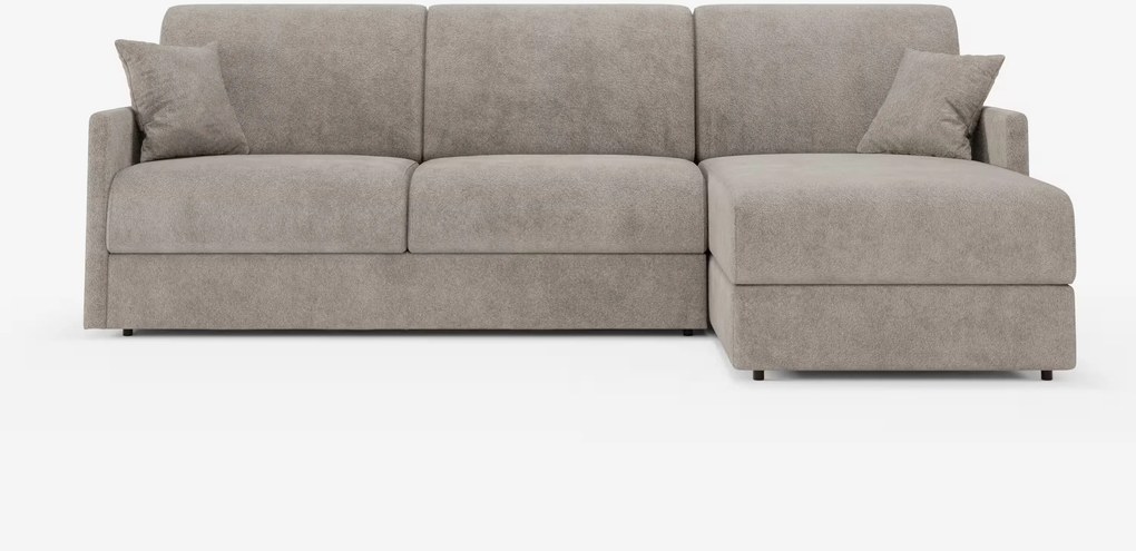 Tommy Divano Letto con penisola contenitore - design minimal e sfoderabile in tessuto smacchiabile simil cotone T33