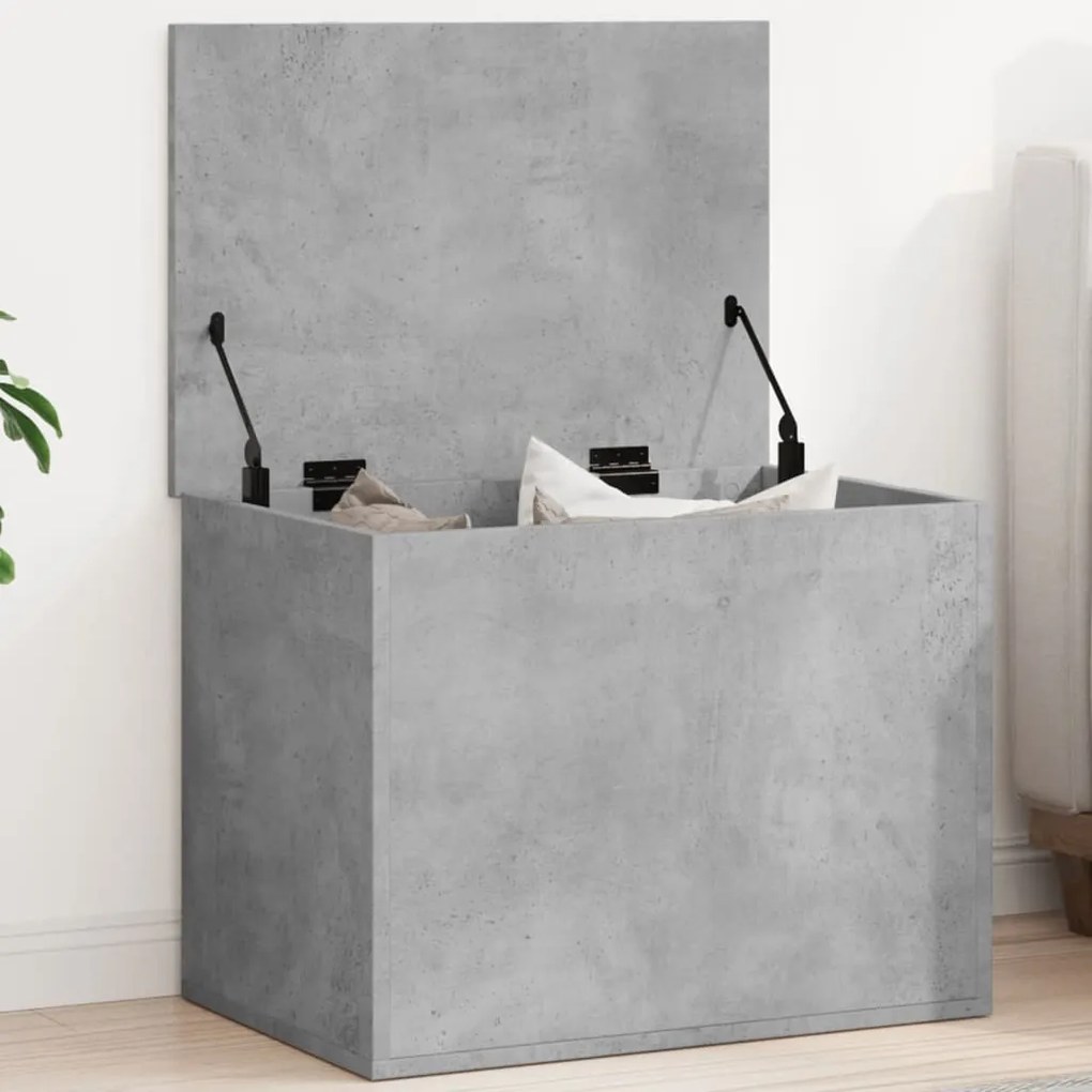 Contenitore grigio cemento 60x42x46 cm in legno multistrato