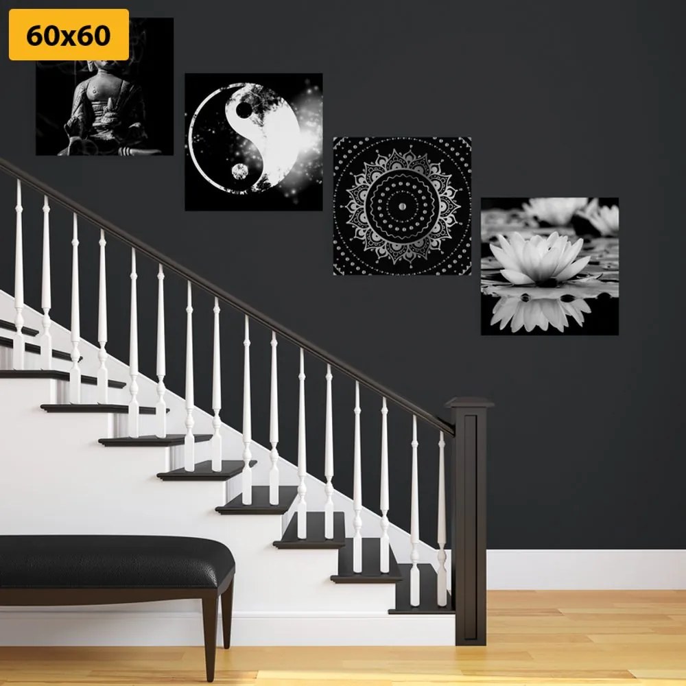 Set di quadri – Feng Shui in bianco e nero